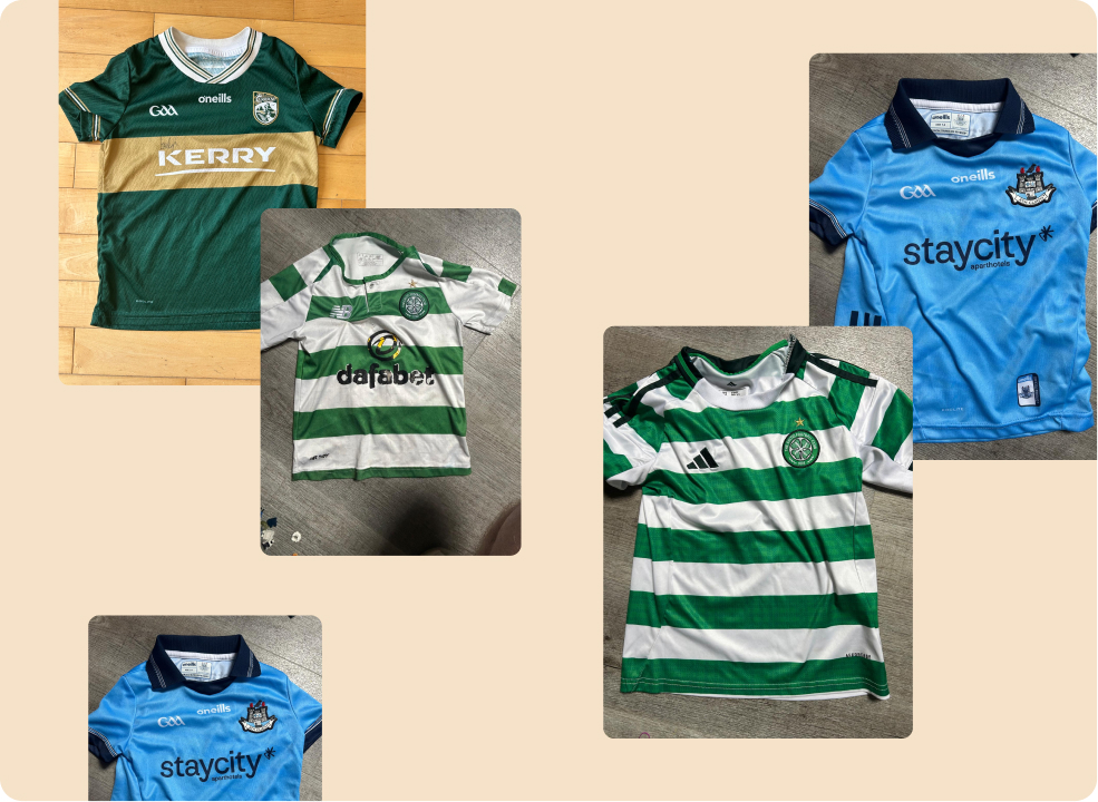 Sports jerseys for swap